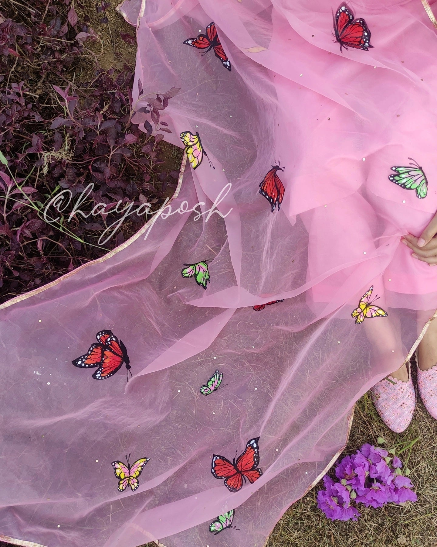 Butter Fly Paradise Suit Hayaposh India.