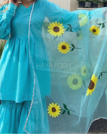 Sunflower Meadow Sharara Hayaposh India.