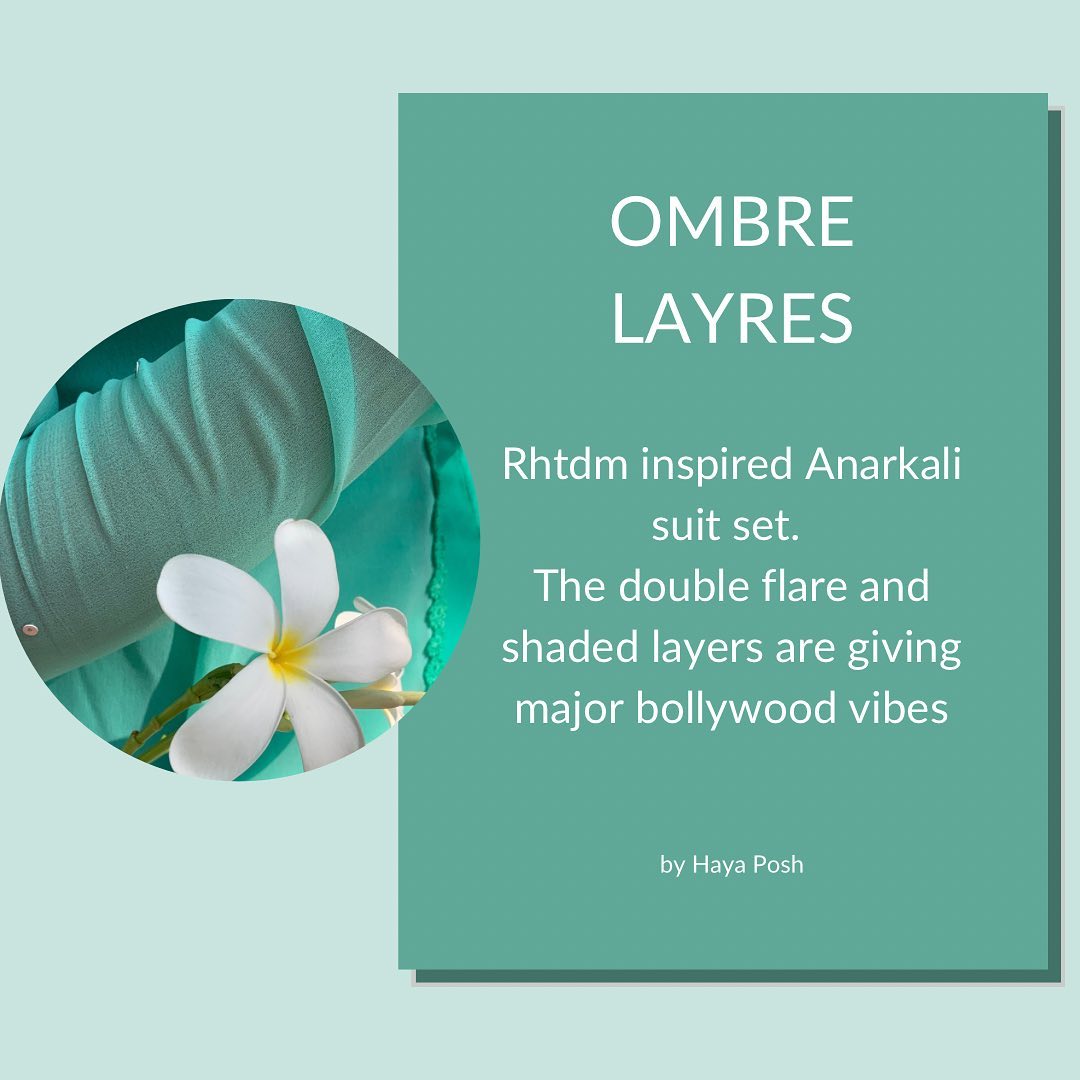 Ombre Layers Anarkali Hayaposh India.