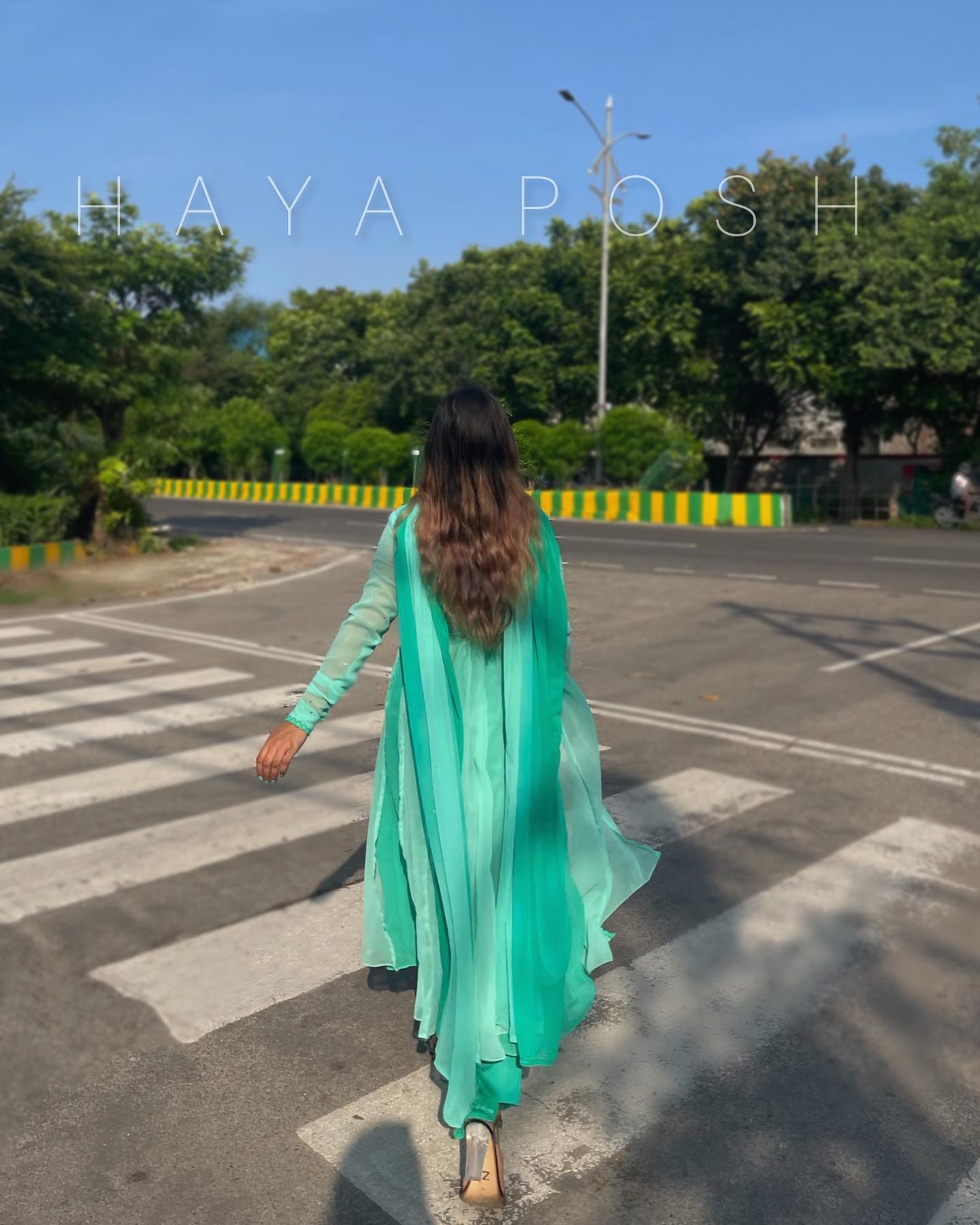 Ombre Layers Anarkali Hayaposh India.