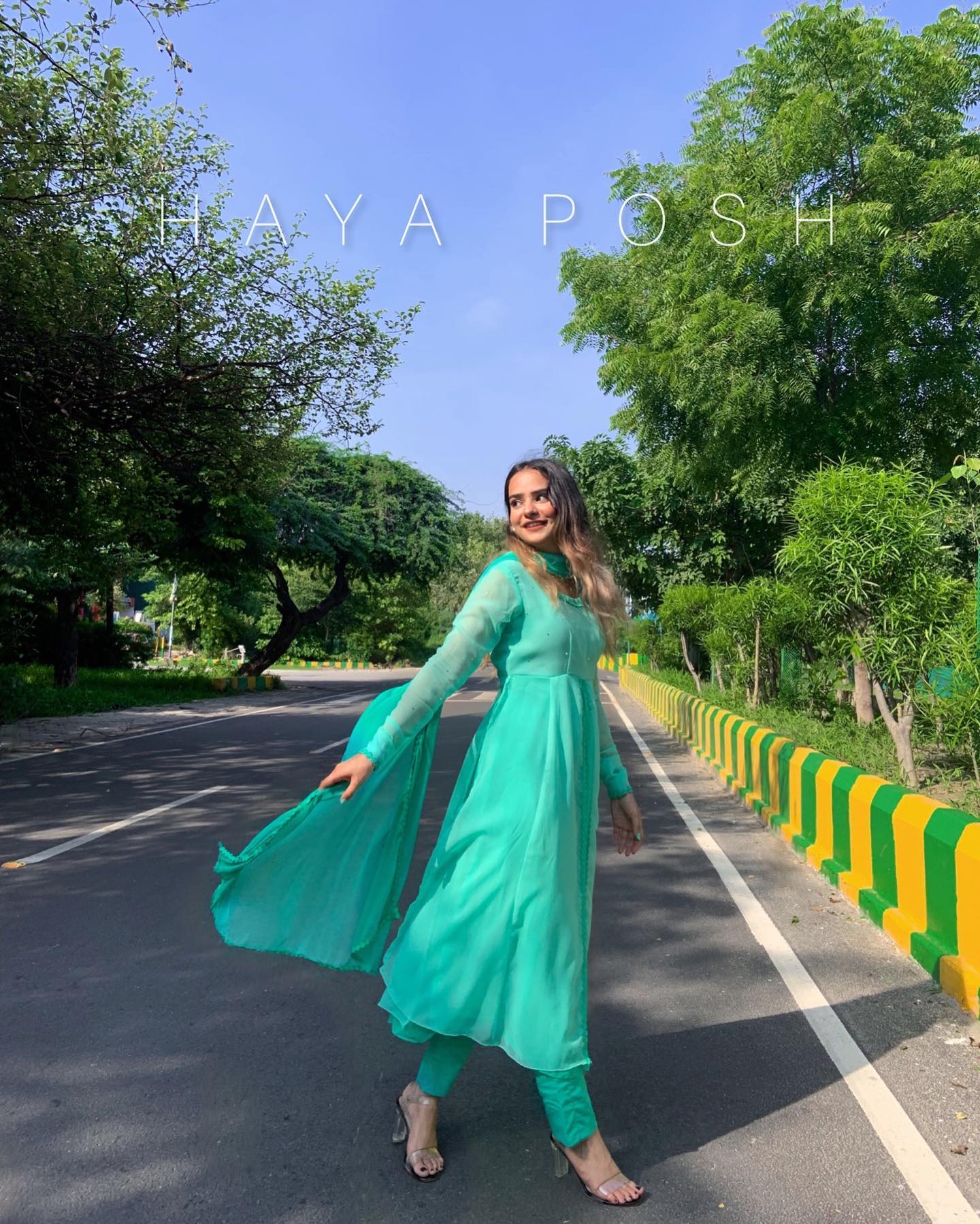 Ombre Layers Anarkali Hayaposh India.