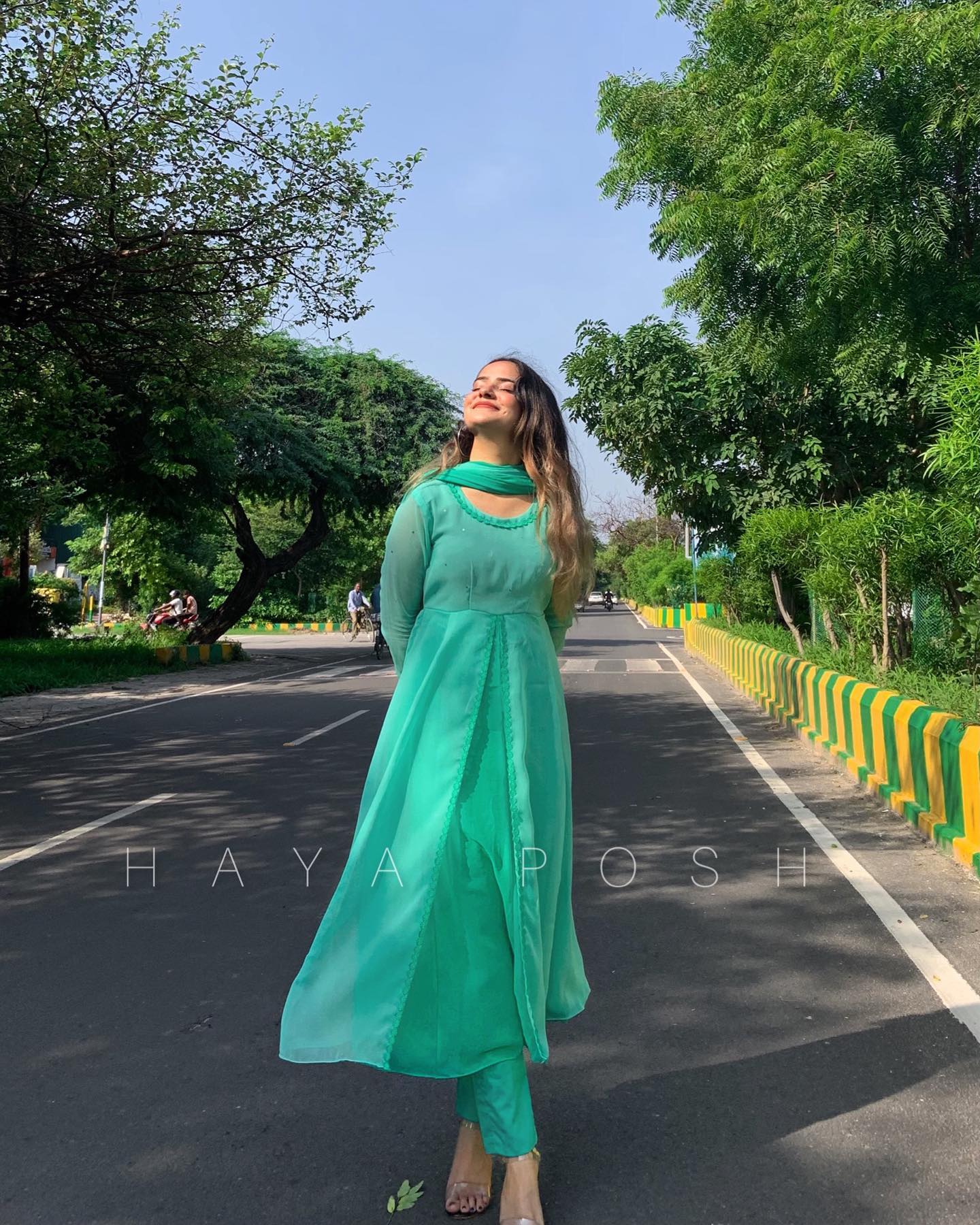 Ombre Layers Anarkali Hayaposh India.