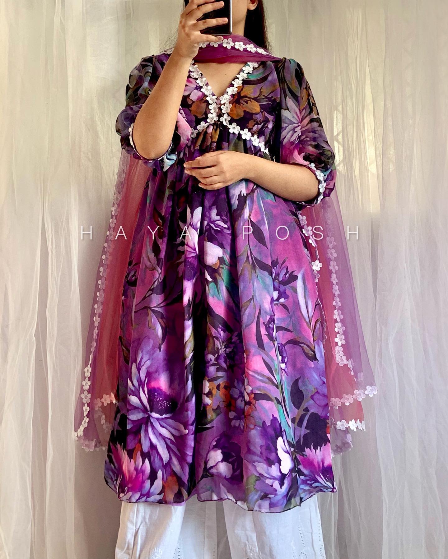 Floral Crush Frock Hayaposh India.