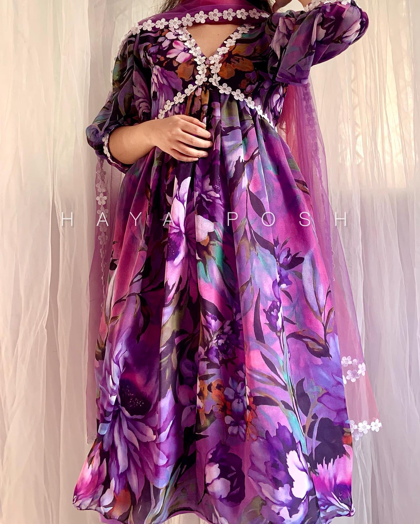 Floral Crush Frock Hayaposh India.