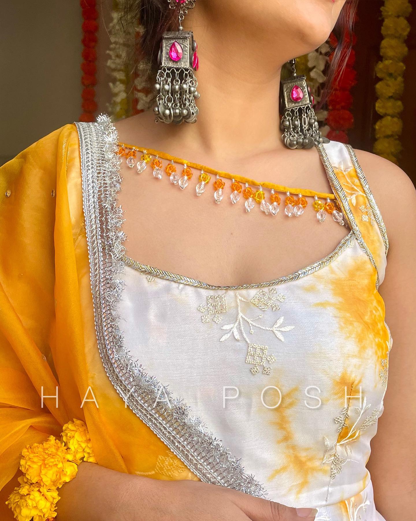 Sunehri Haldi Anarkali Hayaposh India.