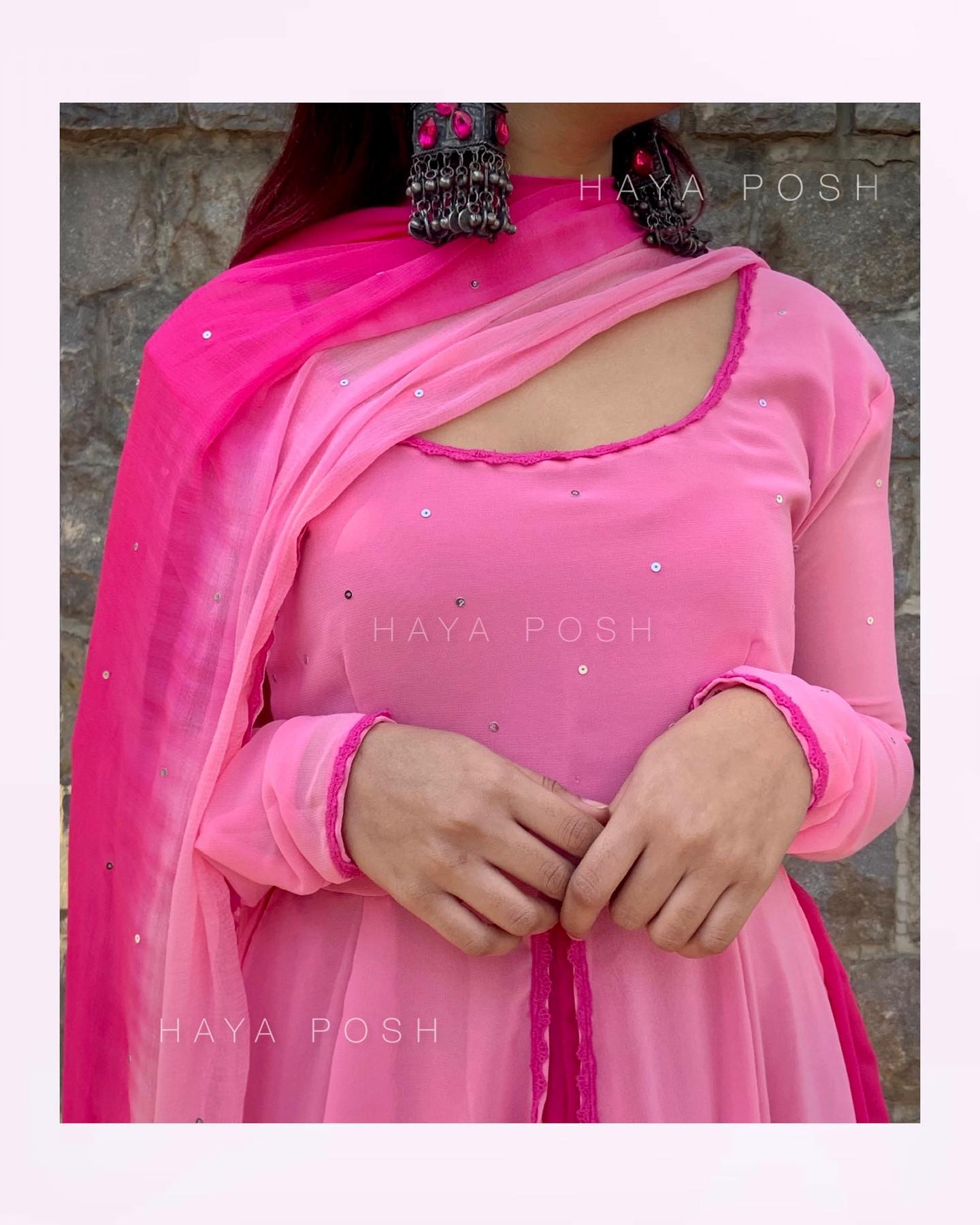 Flowy Layers Anarkali Hayaposh India.