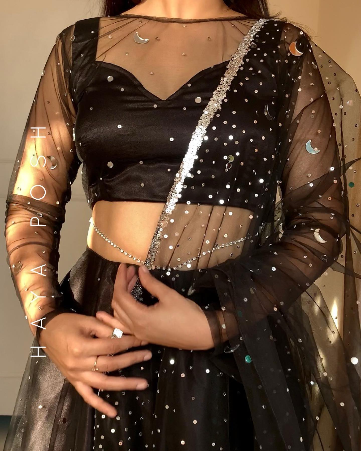 Black Moon Lehenga Lehenga Hayaposh India.