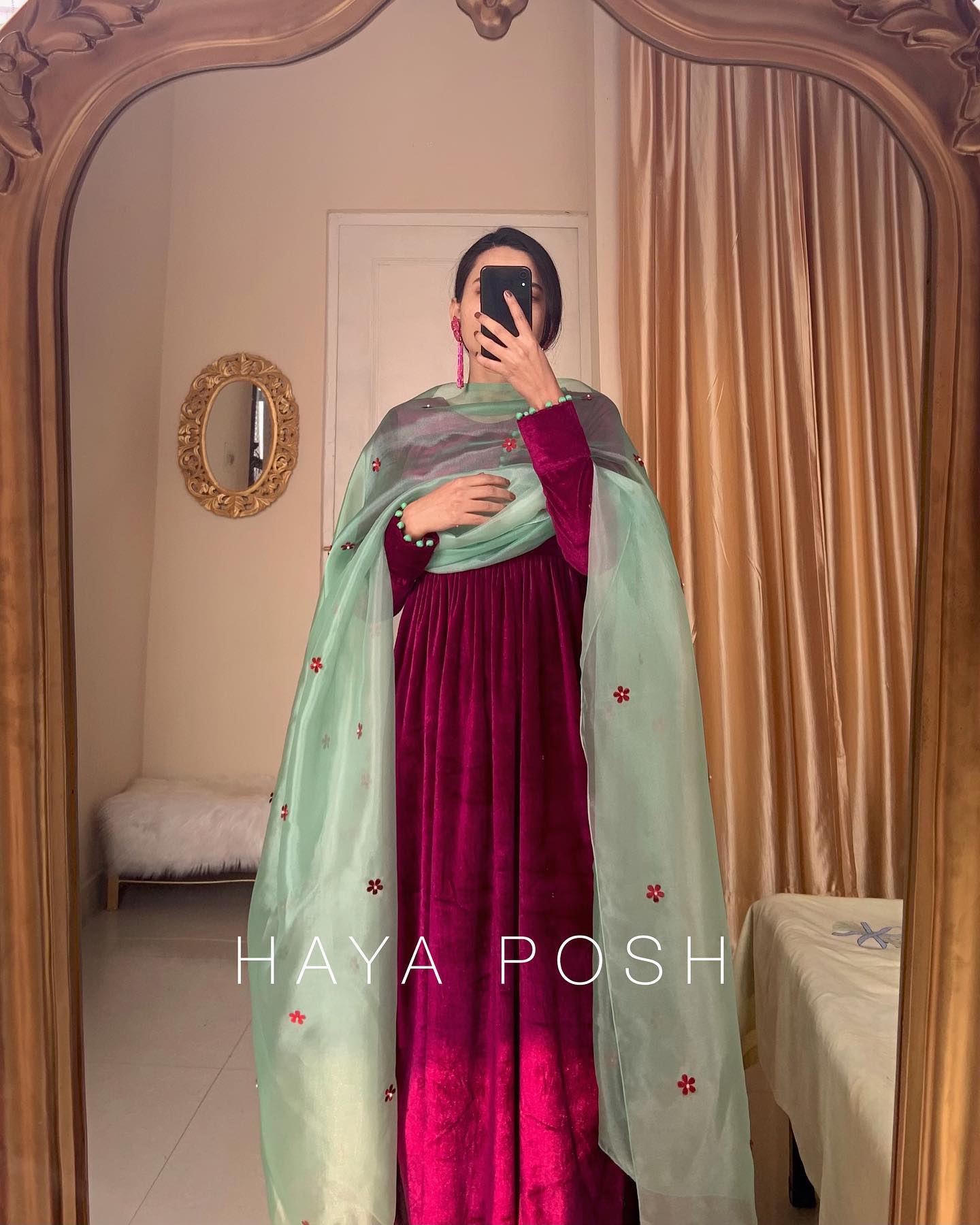 Fuschia Crush Suit Hayaposh India.