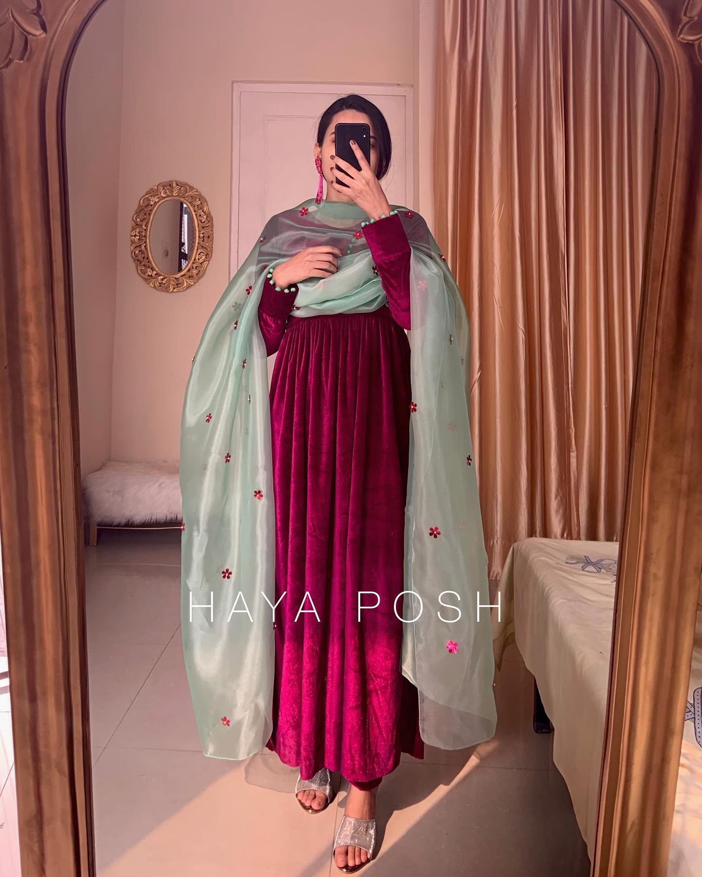 Fuschia Crush Suit Hayaposh India.