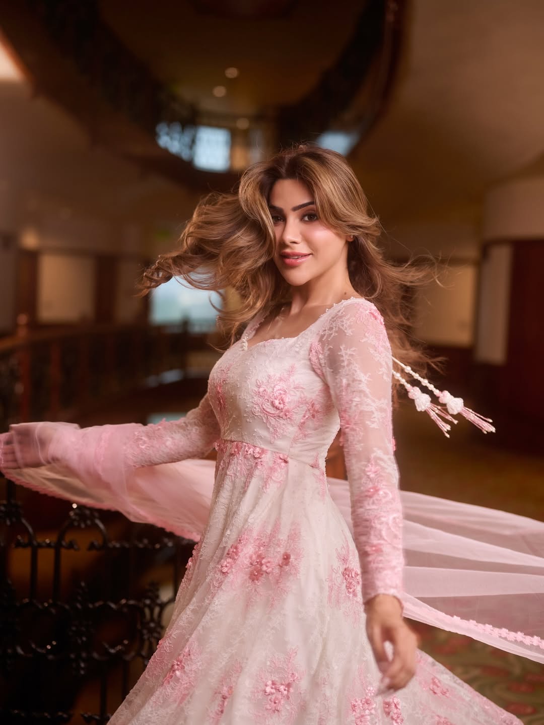pink lace dress india INDIA Vibrant Floral Lace Mini Dress by Outcast Clothing