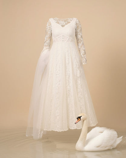 Lacy Anarkali Set