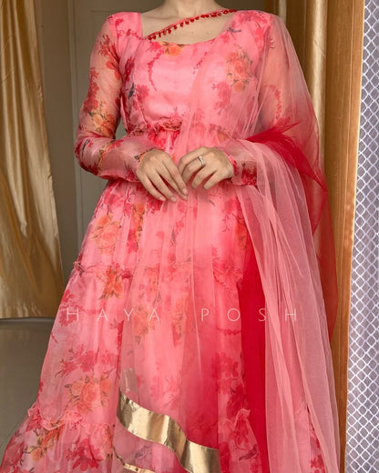 Cherry Blossom Anarkali Hayaposh India.