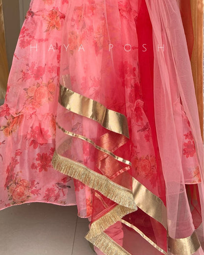 Cherry Blossom Anarkali Hayaposh India.